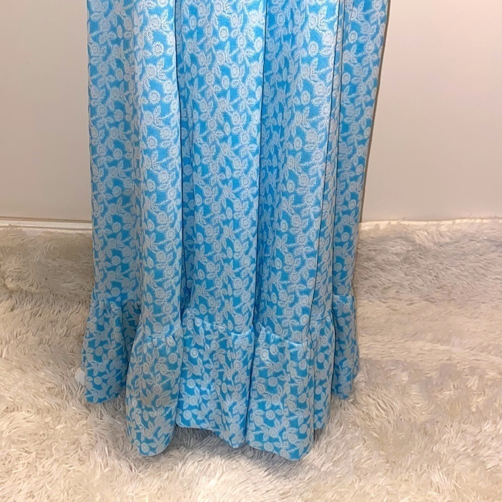 Prairie dress blue with white rosette pattern - Picture 6 of 6